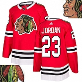 Blackhawks #23 Jordan Red With Special Glittery Logo Adidas Jersey,baseball caps,new era cap wholesale,wholesale hats